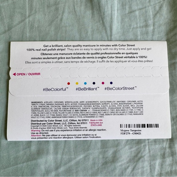 *Retired* Color Street: Mojave Turquoise | Southwestern Blue Stone Marble Frost - Picture 4 of 16